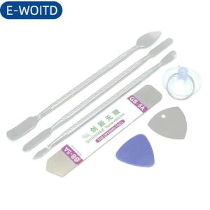 E-WOITD 7pcs kim loại spudger Kit phổ điện thoại di động sửa chữa mở công cụ điện thoại di động tháo rời xà beng thép Pry điện thoại tay công cụ thiết lập