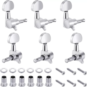 Guitar Tuning Pegs 6pcs Machine Heads Tuners Set for Acoustic Electric Guitar with Screws