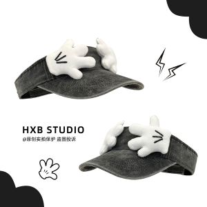 clu clu DISNEY Mickey Baseball Hat Butt Palm Ears Fisherman Hat Fashion Versatile Cartoon Peaked Cap ulc ulc