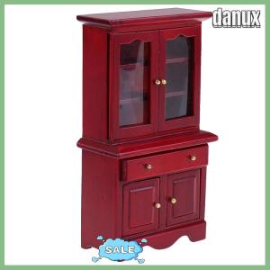 danux 1/12 dollhouse Miniature Furniture ตู้ไม้อเนกประสงค์ตู้หนังสือรุ่น Toy