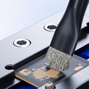 Steel Bristle Brush for Efficient Removal of Adhesive from Motherboard Chip Ideal for Technicians and DIY Enthusiasts
