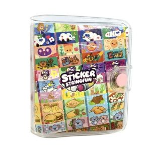 F8C503Y 60 Pages DIY Sticki Rolls Notebook Shareable 360 Sticker Patterns Stickers Beaded Book Reusable Sticker Booklet Children