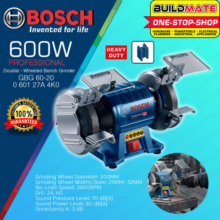 Bosch 600W 8 Inches Bench Grinder 200mm with Grinding Wheel GBG 6020 060127A4K0 BUILDMATE