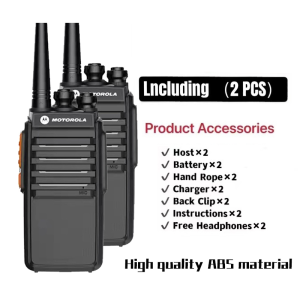 【2pcs】Motorola Walkie Talkie 8000mAh 5km Distance High Power Handheld Transceiver Strong Penetration Outdoor