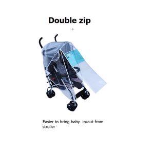 Playhouse Stroller Rain Cover Waterproof Wind Dust Shield 0.2mm food grade material 1-3 years Baby Universal Easy to fasten and take off