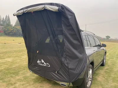 เต็นท์ด้านหลังรถยนต์ LADUTA เต็นท์ท้ายรถ SUV กันแดดกันฝนสำหรับท้ายรถยนต์​เคลือบกันUV