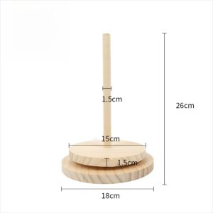 SQMETR Portable Yarn Rotating Tool Wooden Detachable Wool Yarn Winding Axis Frame Durable Yarn Holder Auxiliary Tool