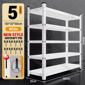 【All Metal】Stante for Sari Sari Store Metal Rack Steel Shelf Heavy Duty Organizer Shelf Kitchen Shelves Rack Organizer 3/4/5-Layer Storage Shelf Metal Powder Coated ShelfMetal Powder Coated Shelf Tool Storage & Shelving Multi-Purpose 3/4/5-Layer Steel Rac