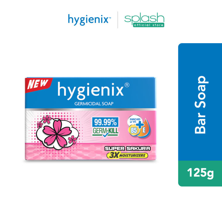 Hygienix AntiBacterial Germicidal Bar Soap with 3x Moisturizer Super Sakura 125g Lazada PH