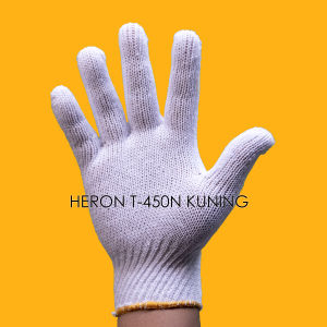 Sarung Tangan Rajut Benang 4 Heron T-450 Putih (1 Lusin)
