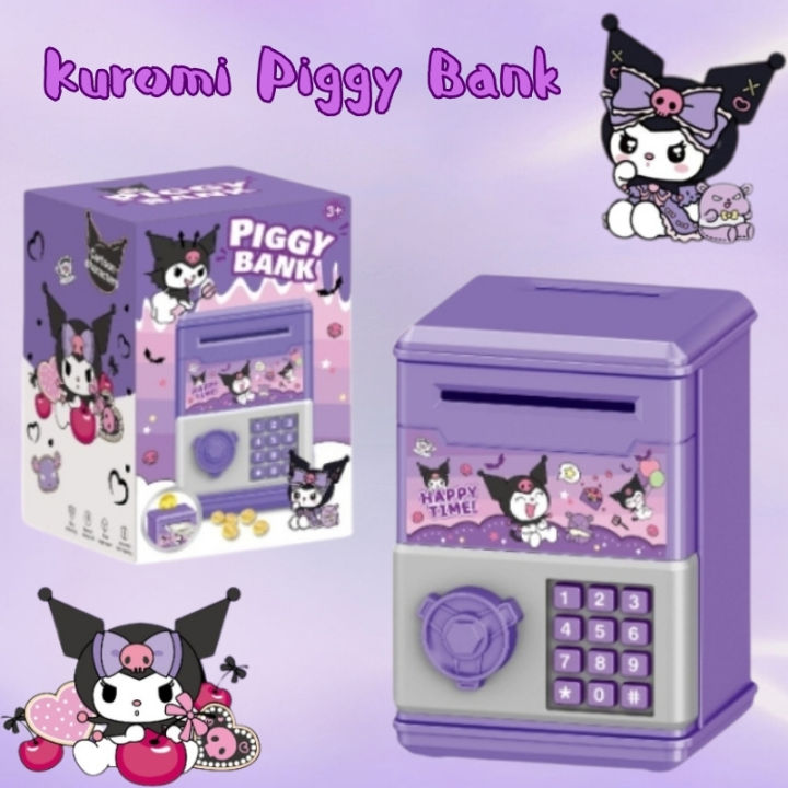 ACE Kuromi Piggy Bank Diy Kids Toy Coin Banks Money Box Desktop Decoration Toy For Girls Boy Gift