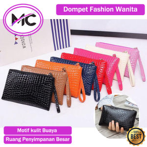 Dompet Wanita Panjang Import Motif Kulit Timbul Wallet Tas Simpan Hp Uang Dompet Koin Warna