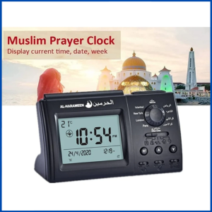 COD AL-HARAMEEN Jam Digital Alarm Adzan jadwal shalat bisa disetting otomatis Muslim Prayer Watch.
