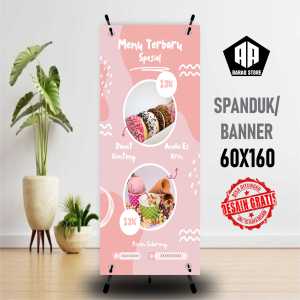 Spanduk Banner Menu Spesial Donat Ice Cream BISA REQUEST