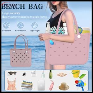 【Vktech】Spacious Beach Tote Bag with Multiple Compartments Perfect for Poolside Beach and Outdoor Activities in Bright Color Options【1-3 days Delivery】
