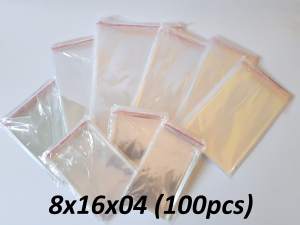 Plastik Seal OPP 8x16 (100 lembar) / Plastik Seal 8 x 16 Bening Lem Rekat Sendok Prasmanan Tisue Undangan