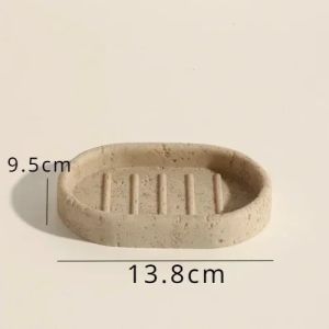 1 Pc Sandstone Bathroom Toiletries Mouthwash Cup Toothbrush Holder Soap Dish Bathroom Tray Bathroom Accessories Home Decoration
