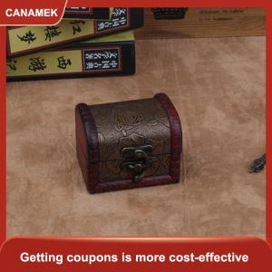 【CANAMEK 】 Hot Wooden Vintage Treasure Chest Wood Jewellery Storage Box Case Organiser Ring