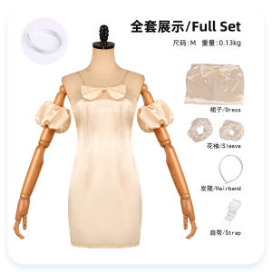 Unconventional stage is elegant cos Clothing Satin strapless dress with bow cosplay Stage performance costumes for Halloween