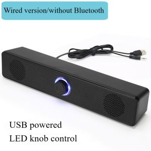 Computer Wired Bluetooth Speakers Audio Sound Bully Speaker Wired USB-Powered PC Sound-bar Speakers 3.5MM Audio Cable For Laptop/PC/TV/Gaming