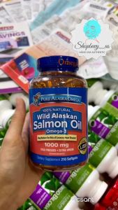 [210 viên] Viên uống Dầu cá hồi Pure Alaska Omega-3 Wild Alaskan Salmon Oil 1000mg - Mỹ