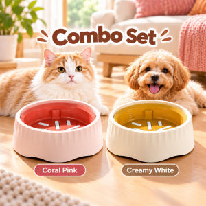 Slow Feeder Dog Bowl Rotate 60°Convertible Regular & Slow Mode Pet Puzzle Bowls With Anti-Slip Base