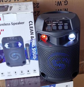 KUKU   K---1103   EXTRA  BASS  WIRED  MICROPHONE  BLUETOOTH  SPEAKER