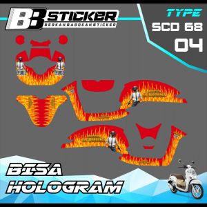 Decal Scoopy BISA HOLOGRAM Full Body Full Block Dekal New Fi 2017 2018 2019 Scd 68