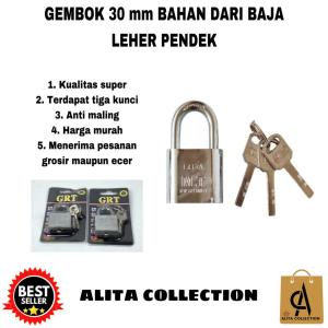 GEMBOK BAJA 30 MM LEHER PENDEK GEMBOK SEPEDA PAGAR HARGA TERMURAH BAHAN BERKUALITAS PROMO PRODUK TERLARIS
