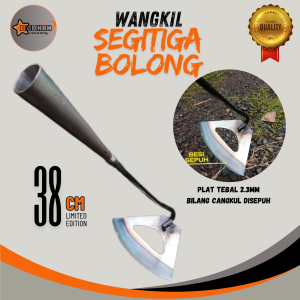 Cangkul garuk segitiga lubang cangkul mini untuk berkebun cangkul koret rumput di kebun