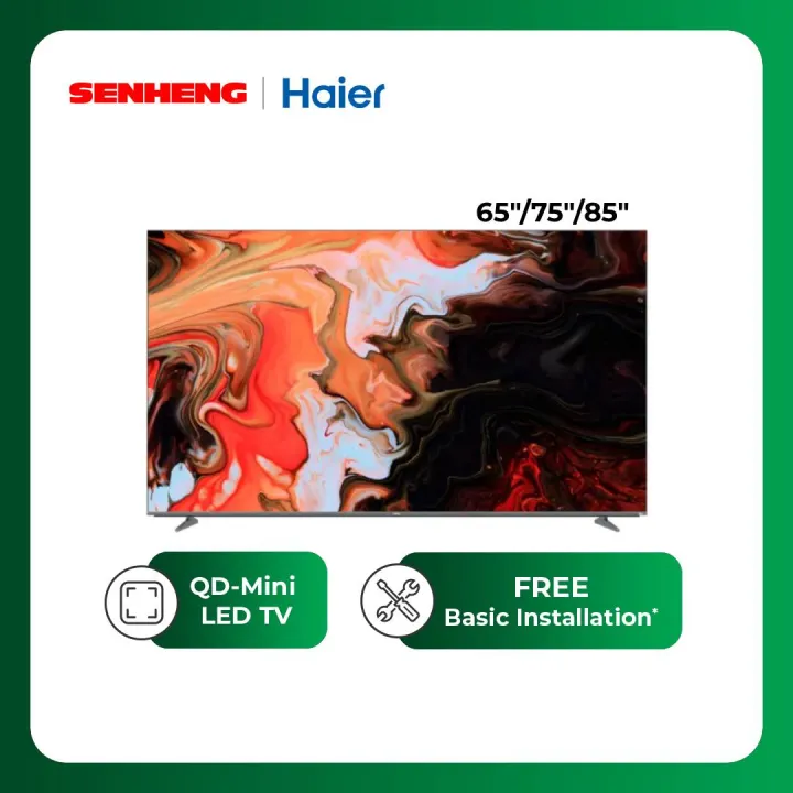 Haier 4K Premium HDR M80 Series QD-Mini LED Google TV Television Televisyen (65" / 75" / 85")