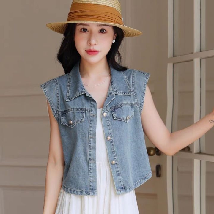 Women's Summer Korean-style Single-breasted Vest Fashionable Plus