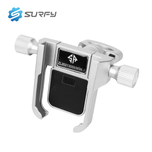 Surfy Anti-Theft Cellphone Holder With Reminder Alarm Sensor Alloy Adjustable Side Mirror Mount Handle Bar Mount