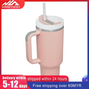 【New Arrival】40oz Straw Insulated Tumbler with Handle Vacuum Insulated Cup Stainless Steel Portable Water Cup for Cold Hot Beverages