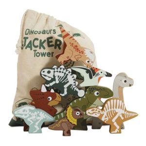 Le Toy Van Wooden Stacking Animals & Bag (Assorted Designs)