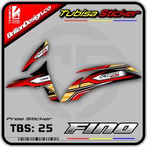 Sticker Striping Fino 125 - Stiker Striping Variasi Yamaha Fino 125. TBS.25