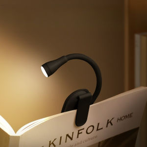 Mini LED Book Night Light Adjustable Clip 360° Flip Study Eye Protection Lamp Rechargeable 3 Color for Bedroom Reading