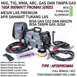 APR JAPAN AP39PROMAX MESIN LAS PREMIUM EXTRA BONUS KAWAT  MIG1/2 KG 160A 900WAT GARANSI RESMI 5TAHUN
