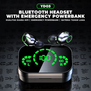 Tacao COD TWS Wireless YD03 Earphone Bluetooth Sport Waterproof Headset Bluetooth 5.3 HIFI Stereo