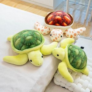 SDRYHTDH Fluffy Sea Tortoise Plush Toys Collection Soft Turtle Animal Doll Kawaii Series Ornaments Cute Animal Sea Turtle Pillow Children Gift