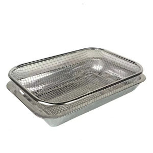 Stainless Steel Strainer Basket Oil Frying Filter Screen Water Tray Air Fryer Basket Vegetable Fruit Wash Kitchen Tool