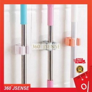 BUY 3 FREE 1 Bathroom Mop Hook Rack Holder Penyangkut Clip Trace-Less Hanger Kitchen Bathroom Mop Clip