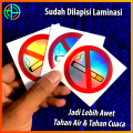 (isi 04) Sticker No Smoking Dilarang Merokok Hologram Cutting Prin Sticker Larangan Dilarang merokok Murah Sticker Motor helm sticker mobil. 