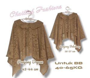 Outer brokat dewasa Cafe brukat wanita BB 40-65 kg