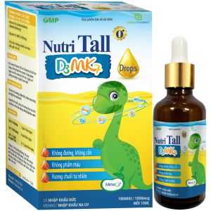[CHÍNH HÃNG] Nutri Tall 0+ hương chuối - D3 và K2 hỗ trợ tăng cường cấp thu canxi Giúp giảm nguy cơ còi xương ở trẻ