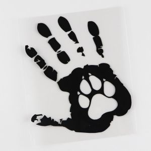 COD Stiker cutting timbul keren stiker The Palm Telapak tangan dan Anjing Lucu