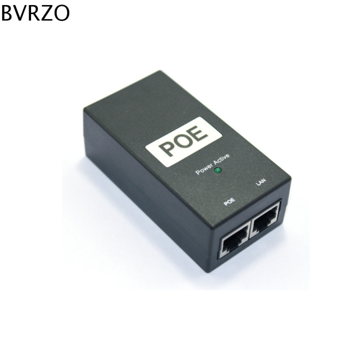 BVRZO 100Mbps POE Power Injector ใช้ร่วมกันได้ 0.5A 24V/48V แหล่งจ่ายไฟ ...