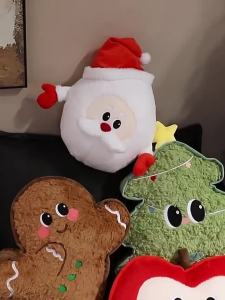 Gối Giáng Sinh Cây Thông Giáng Sinh Búp Bê Người Bánh Quy Đồ Chơi Nhồi Bông Búp Bê Ông Già Noel Quà Tặng Giáng Sinh Cho Bạn Gái