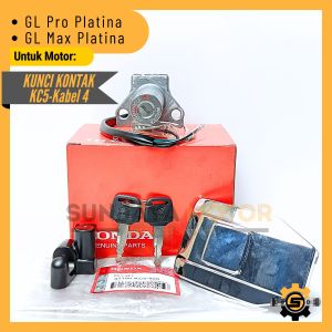 Kunci Kontak Set KC5 Kabel 4 Keyset Konci Kontak Original Honda GL Pro Platina GL Max 125 Platina GLPro 145 Kunci 1 Set Key Set Konci Motor Ori AHM