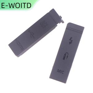 【E-WOITD】 2ชิ้นใหม่ฝาปิดยาง USB ฝาปิดไมค์ที่เข้ากันได้กับ HDMI ฝาครอบอินเตอร์เฟซสำหรับ EOS 5D Mark II 5DII 5D2ส่วนซ่อมกล้องดิจิตอล